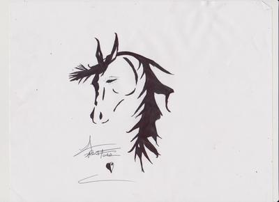 Silhouette horse drawing # 1 