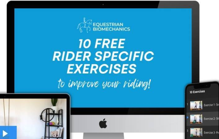 Image from Amalia Dempsey of parts of her 10 Free Rider Specific Exercises To Improve Your Riding