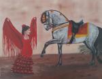 A Spanish Dance - Oil Painting
