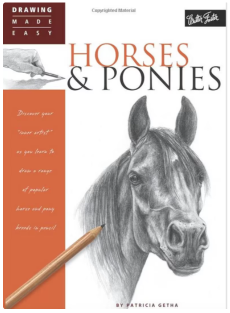 Genrc Drawing Books For Kids 6-8 Horses: Blank Doodle Draw Sketch