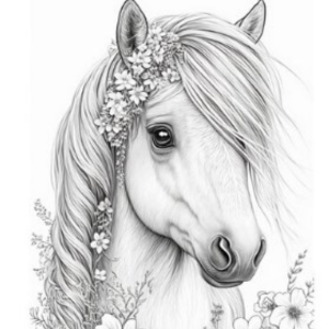 Horse Tracing Pack Coloring Page