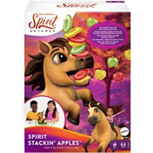 A picture of the Mattel Spirit Untamed Stackin' Apples Kids Game box.
