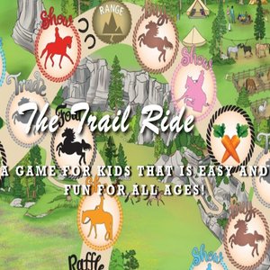 A graphic that says The Trail Ride A Game For Kids That Is Easy And Fun For All Ages.