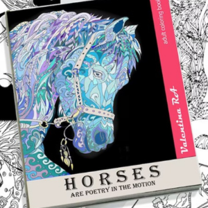 horse coloring page artsy coloring book etsy