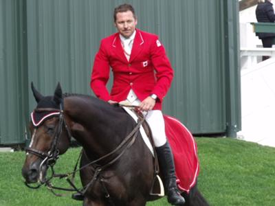 Eric Lamaze & Hickstead after a clear round at the Masters tournament at Spruce Meadows!