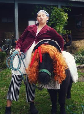 Captain Stormy and First Mate Ella horse Halloween costume 2024