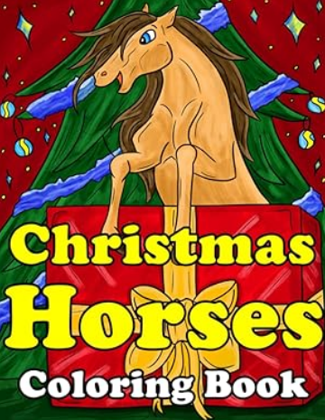 Christmas horses coloring book on Amazon