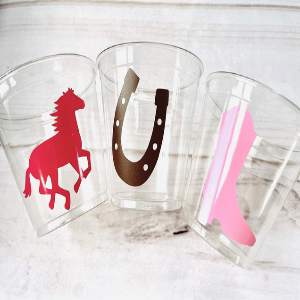 Cowgirl Party Cups for cowgirl horse themed party