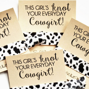 Knot Your Everyday Cowgirl Hair Tie Birthday Party Favors for cowgirl horse themed party