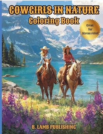 Cowgirls in Nature Coloring Book on Amazon