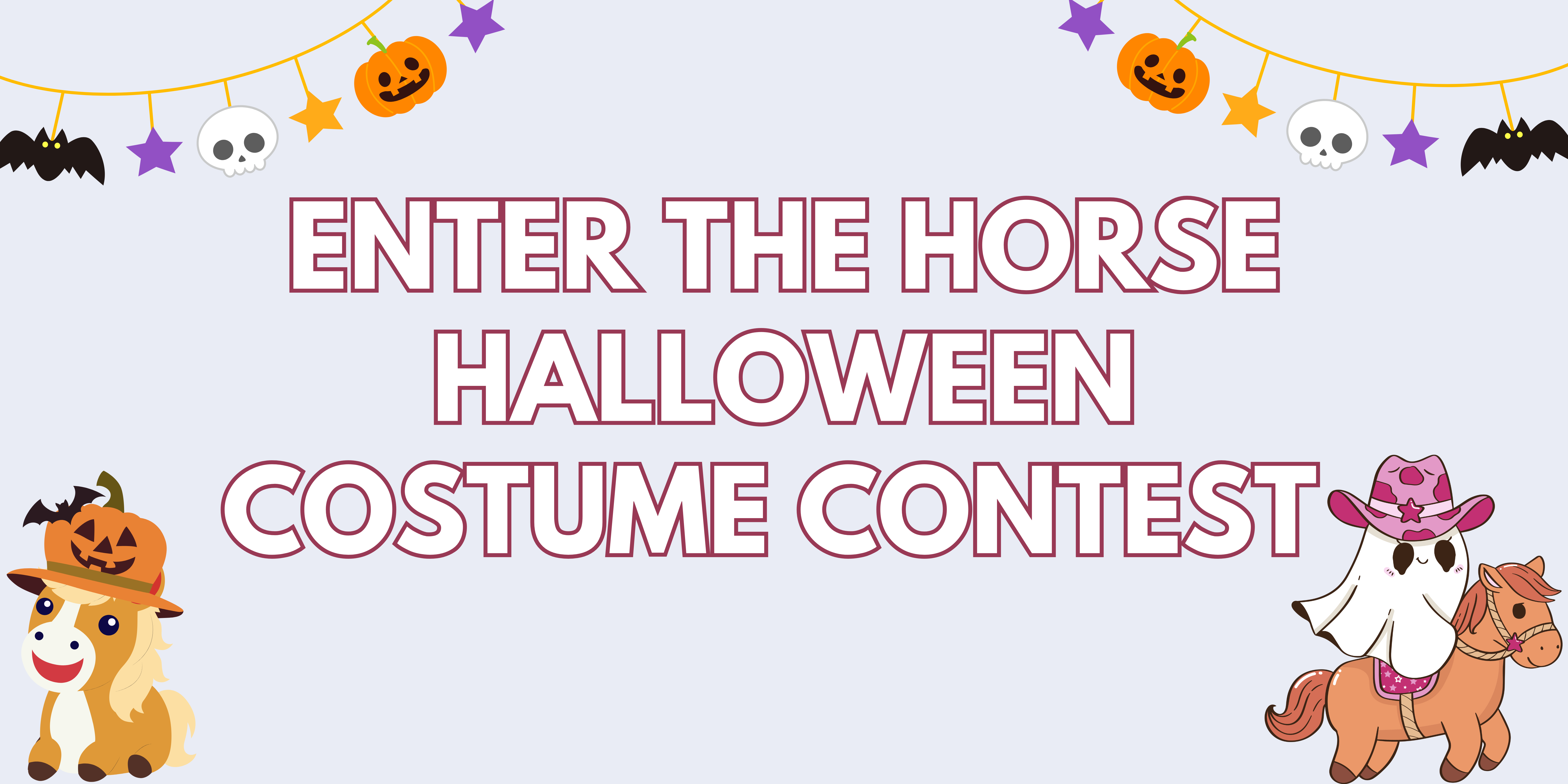 2025 enter the horse hallowenn costume contest banner