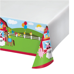 Farmhouse Table Cloth for farm themed horse party