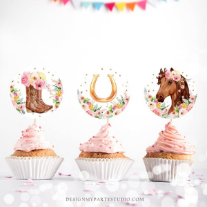 Horse Cupcake Toppers for girl horse themed horse party
