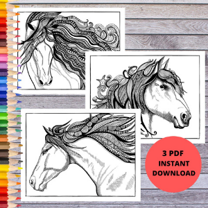 Horse coloring book: Horse coloring: Horse gifts, Horse coloring books for  Girls, Horse lover, Stress relieving designs for Adults and Teen (Large  Print / Paperback)