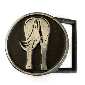 Vintage Horse's Rear Belt Buckle, funny gifts for horse lovers