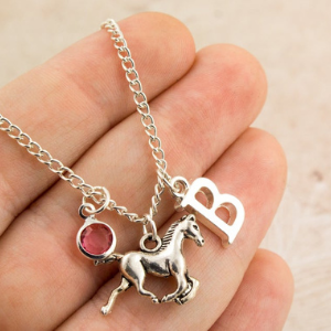 Personalized Horse Necklace gift for a horse lover