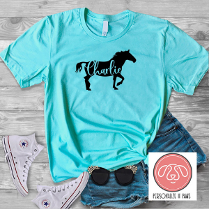 Personalized Horse T-Shirt gift for a horse lover