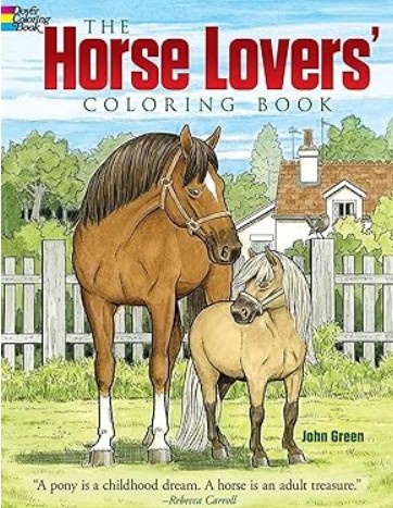 Horse Lovers Coloring Book on Amazon