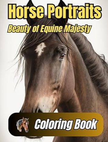 Horse portraits beauty coloring book on Amazon