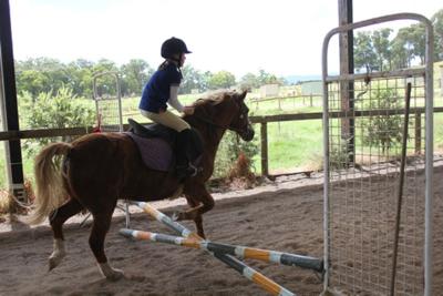 This is a photo of me and a pony called Gryphon