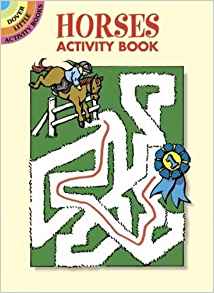 The cover of the Horses Activity Book by Dover Little Activity Books.