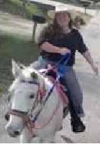 Me Riding my cousin's horse Sugar.
