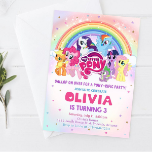 Birthday Invitation Template for My Little Pony themed horse party