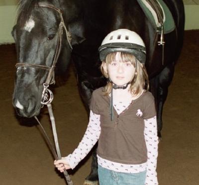 Sarah and a horse name Wolf