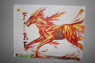Fire nation horse - I call him Flames (8/17/2016)