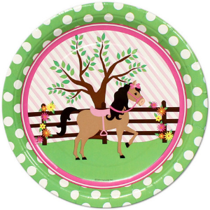 Playful Pony Lunch Plates for pony themed horse party