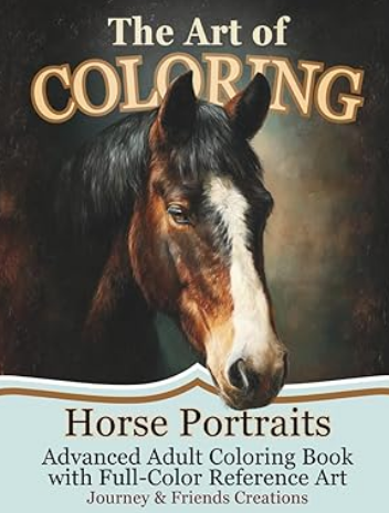 The Art of Coloring Horse Portraits coloring book