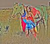Zombie Superheroes HORSE AND RIDER