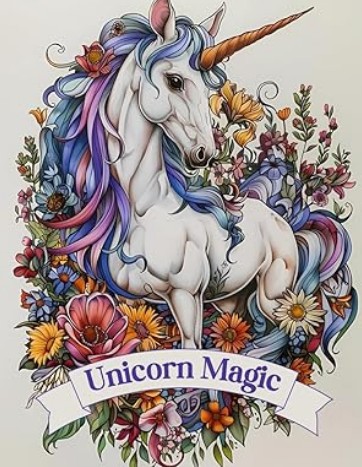 Unicorn Magic 40 Beautiful Unicorn Coloring Designs for Adults