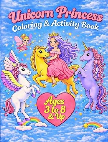 Unicorn Princess Coloring and Activity Book on Amazon