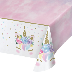 Unicorn Face Table Cover for unicorn themed horse party