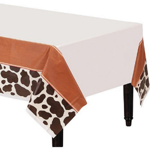 Yeehaw Western Plastic Table Cover for western themed horse party