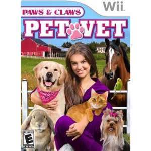 A picture of the cover of the Wii game 'Paws & Claws: Pet Vet'