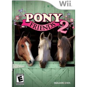 A picture of the cover of the Wii game 'Pony Friends 2'