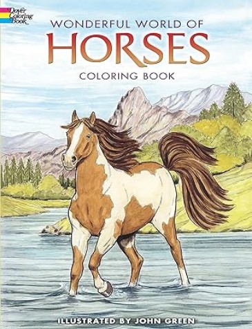 Wonderful World of Horses Coloring Book on Amazon