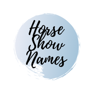 Graphic that says horse show names.