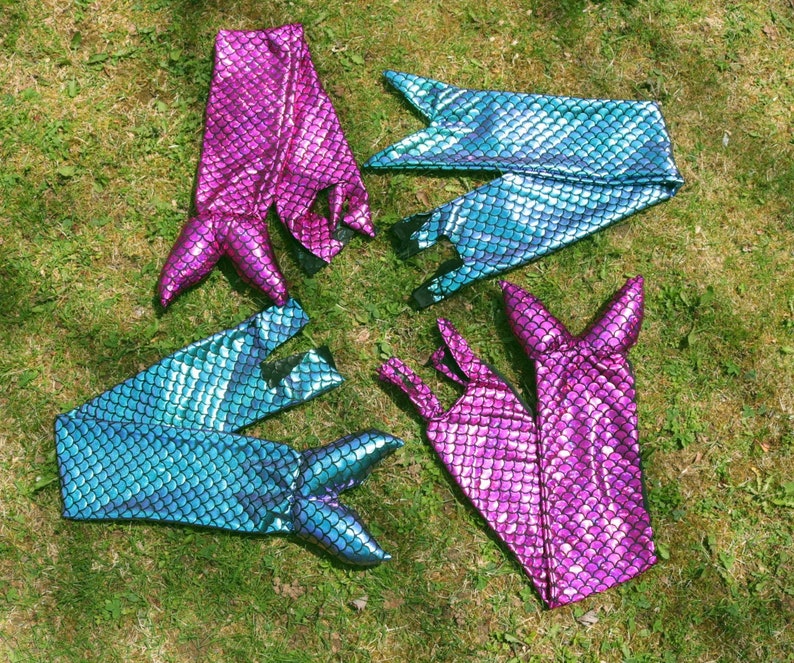 Four mermaid tail bags.