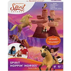 A picture of the box for the Mattel Spirit Untamed Hoppin' Horses Kids Game.