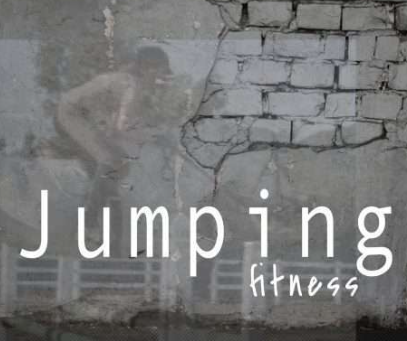 Image from BioRider Fitness of a horse and rider jumping with the text Jumping Fitness