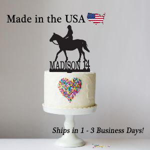 Cowgirl Birthday Cake Topper for cowgirl horse themed party