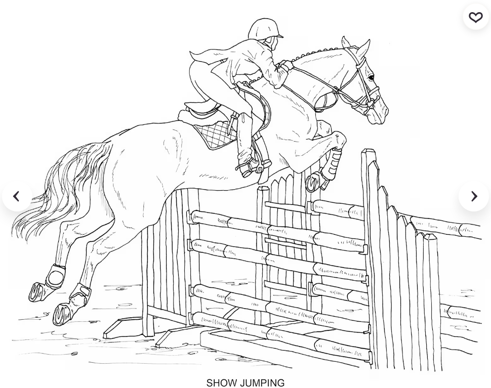 8 English Riding Coloring Pages by LKAFineArt preview
