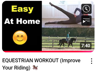 Image from YouTube Channel JSHorsemanship of a woman exercising 