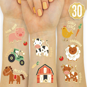 Farm Party Temporary Tattoos for farm themed horse party