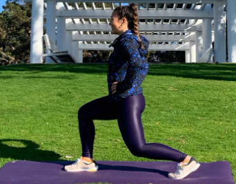 Image from the FEI of a woman working out