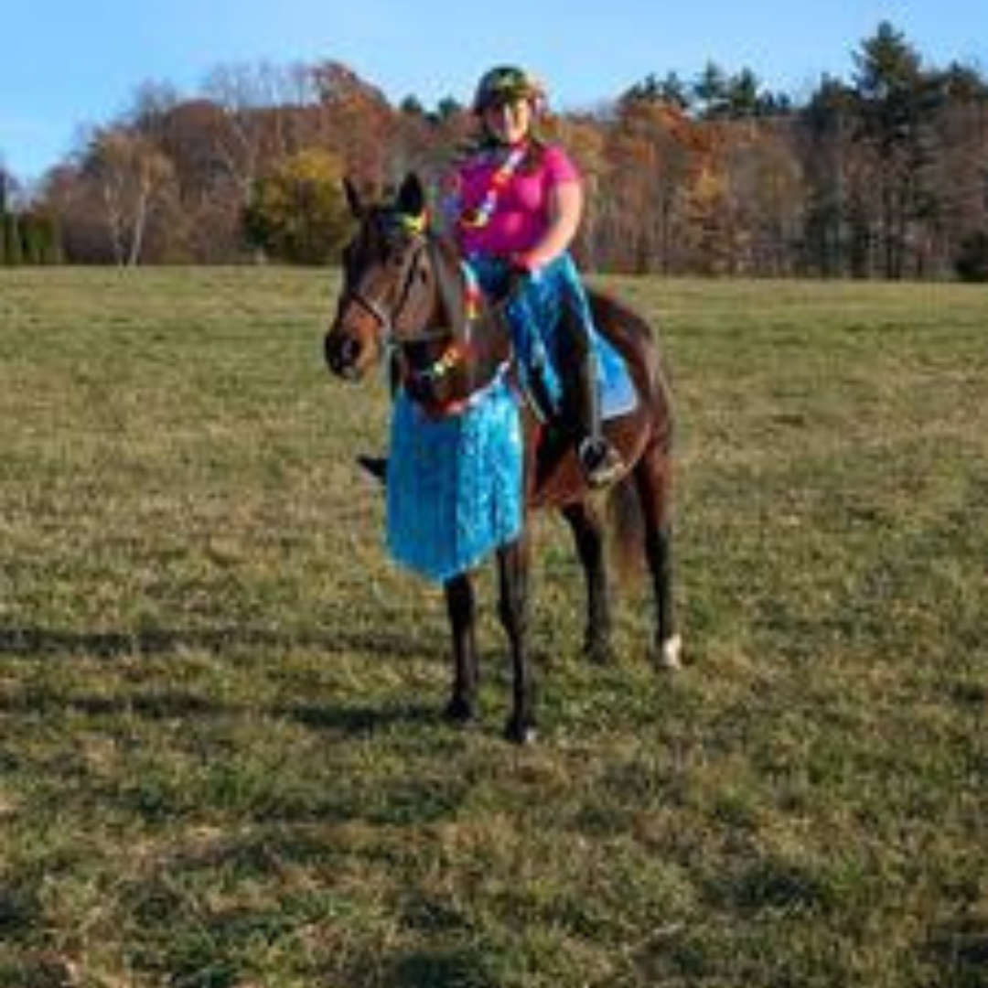a horse halloween costume that is hawaii themed