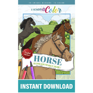 Horse Coloring Book For Adults Volume 1